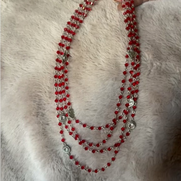 Virgins Saints & Angels Jewelry - VSA Virgin Saints & Angels 4 strand crystal layered necklace, w clear crystals
